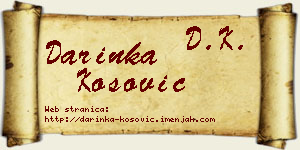 Darinka Kosović vizit kartica